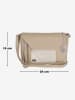 Anna Morellini Leder-Umhängetasche "Lola" in Beige - (B)24 x (H)18 x (T)6 cm
