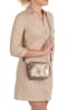 Anna Morellini Leder-Umhängetasche "Abriana" in Hellbraun - (B)20 x (H)16 x (T)8 cm