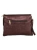 Anna Morellini Skórzana kopertówka "Giustina" w kolorze ciemnobrązowym - 28 x 20 x 2 cm