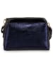 Anna Morellini Leder-Umhängetasche "Cornelia" in Dunkelblau - (B)26 x (H)17 x (T)10 cm