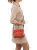 Anna Morellini Leder-Umhängetasche  in Orange - (B)20 x (H)14 x (T)9 cm