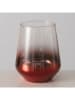 Boltze Trinkglas "Merilo" in Transparent/ Rot - (H)11 cm