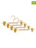 Bizzotto 4er-Set: Kleiderbügel in Senf/ Beige - (B)35 x (H)12 cm