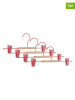 Bizzotto 4er-Set: Kleiderbügel in Pink/ Beige - (B)35 x (H)12 cm
