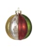 Clayre & Eef 4er-Set: Christbaumkugeln in Bunt - Ø 8 cm