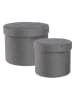 Bizzotto 2er-Set: Aufbewahrungsboxen "Averill" in Grau