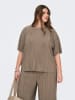 ONLY Carmakoma Plisséblouse "Ravenna" taupe