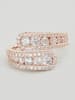 U.S. Polo Assn. Rosévergold. Ring mit Kristallen