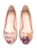 Goby Leder-Ballerinas in Rosa