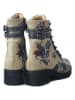 Goby Stiefeletten in Creme/ Blau