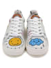 Goby Leder-Sneakers in Weiß/ Bunt