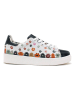 Goby Leren sneakers wit/zwart/meerkleurig