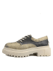 Goby Schnürschuhe in Beige/ Anthrazit