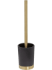 Tiger Toiletborstelgarnituur "Tune" zwart/goudkleurig - (B)9 x (H)40 cm