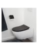 Tiger Toiletbril met softclose "Stax" zwart - (L)43 x (B)36,5 cm