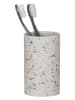 Sealskin Zahnputzbecher "Terrazzo" in Creme - (H)12 x Ø 7 cm