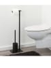Sealskin Toiletrolhouder met toiletborstel zwart - (B)20 x (H)71,5 x (D)15 cm