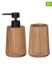 Sealskin 2-delige set: tandenborstelhouder en zeepdispenser "Earth" lichtbruin
