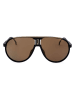 Carrera Okulary przeciwsłoneczne unisex w kolorze czarno-jasnobrązowym
