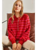 Bianco Lucci Pullover in Rot/ Rosa