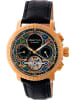 Heritor Automatikuhr "Aura" in Schwarz/ Roségold