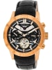 Heritor Automatikuhr "Hannibal" in Schwarz/ Roségold