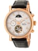 Heritor Automatikuhr "Winston" in Schwarz/ Roségold/ Weiß