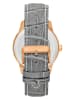 Heritor Automatikuhr "Davies" in Grau/ Roségold