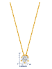 Diamant Exquis Gouden ketting met diamant - (L)45 cm