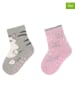 Sterntaler 2er-Set: ABS-Socken in Grau/ Rosa