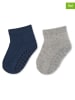 Sterntaler 2er-Set: ABS-Socken in Dunkelblau/ Grau