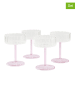 Jotex 4er-Set: Cocktailgläser "Ciao" in Pink - 300 ml