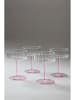 Jotex 4er-Set: Cocktailgläser "Ciao" in Pink - 300 ml