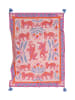 Jotex Tagesdecke ''Roar'' in Rosa/ Hellblau/ Orange