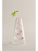 Jotex Vase "Tilo" in Transparent/ Rosa - (H)18 x Ø 10 cm