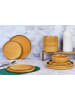 Björn 12-delig tafelservies "Scandi" okergeel