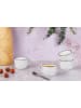 Björn 4-delige set: koffiekoppen "Pure" wit/zwart - 120 ml