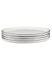 Björn 4-delige set: dinerborden "Pure" wit/zwart - Ø 27,5 cm