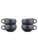 Björn 4-delige set: koffiekoppen "Gourmet" zwart/wit - 120 ml