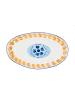 Björn 2er-Set: Servierplatten "Napoli" in Weiß/ Orange/ Blau - (L)36,5 x (B)22 cm