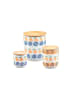 Björn 3-delige set: voorraadpotten "Napoli" wit/blauw/oranje
