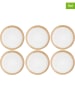 Björn 6er-Set: Speiseteller "Cosmos" in Weiß/ Beige - Ø 27,5 cm