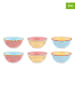 Björn 6-delige set: ontbijtkommen "Color" rood/geel/lichtblauw - Ø 15 cm