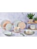 Björn 18tlg. Tafelservice "Pastel" in Hellblau/ Hellgrün/ Rosa