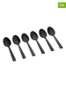 Björn Łyżeczki (6 szt.) "Telmo" w kolorze czarnym do kawy - dł. 12 cm