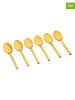 Björn 6-delige set: roestvrijstalen koffielepels "Emund" goudkleurig - (L)12 cm