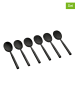 Björn 6-delige set: roestvrijstalen koffielepels "Nils" zwart - (L)12 cm