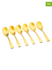 Björn 6-delige set: roestvrijstalen koffielepels "Sven" goudkleurig - (L)14 cm
