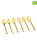 Björn 6er-Set: Edelstahl-Kaffeelöffel "Olaf" in Gold - (L)13 cm