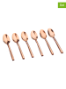 Björn 6-delige set: roestvrijstalen koffielepels "Olaf" koperkleurig - (L)13 cm